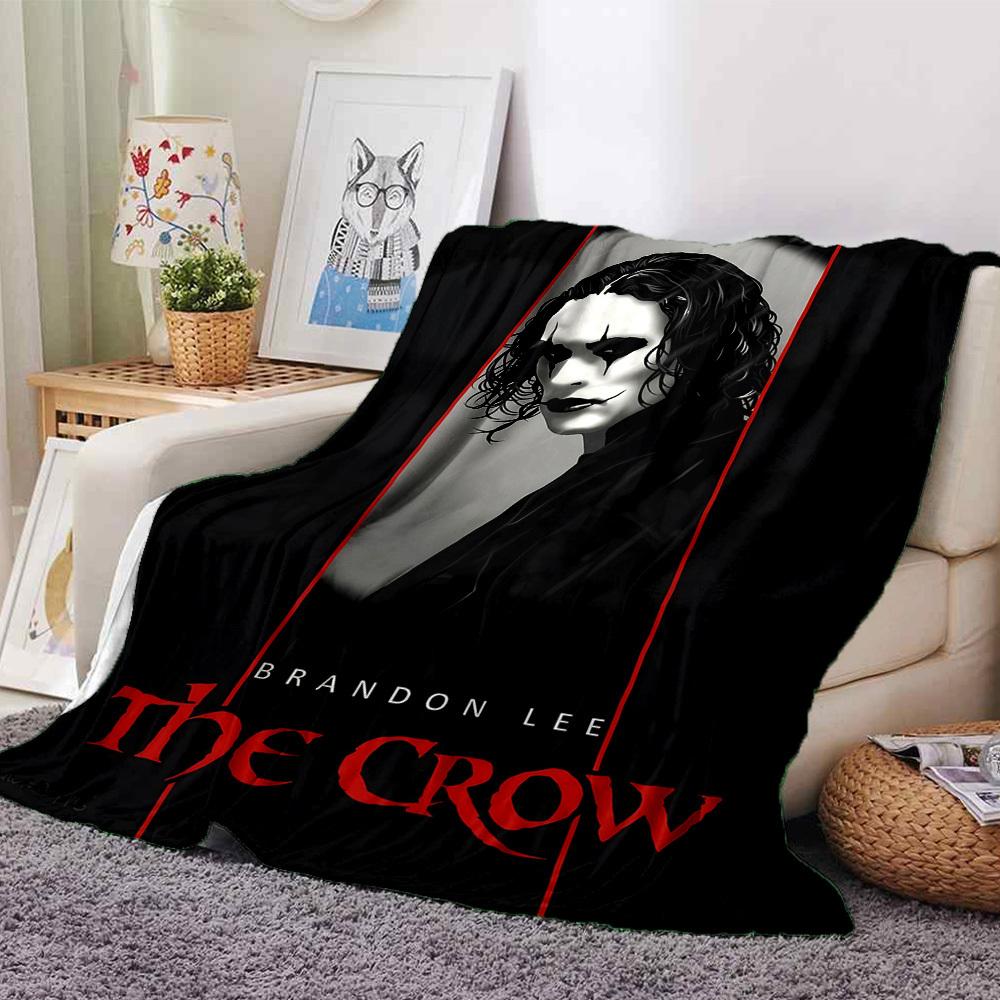

1pc Brandon Lee Crow Throw Blanket - Soft Flannel, Cozy All-Season Polyester Perfect for Home, Office, Bedroom 1133 80cmx120cm(31inx47in)