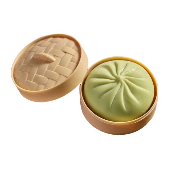 Simulations-Dampfbrötchen-Quetschspielzeug mit Dampfgarer Stress- und Angstlöser Gefülltes Brötchen Sensorisches Spielzeug Weiches TPR Beruhigendes Chinesisches Frühstück Fidget Toy