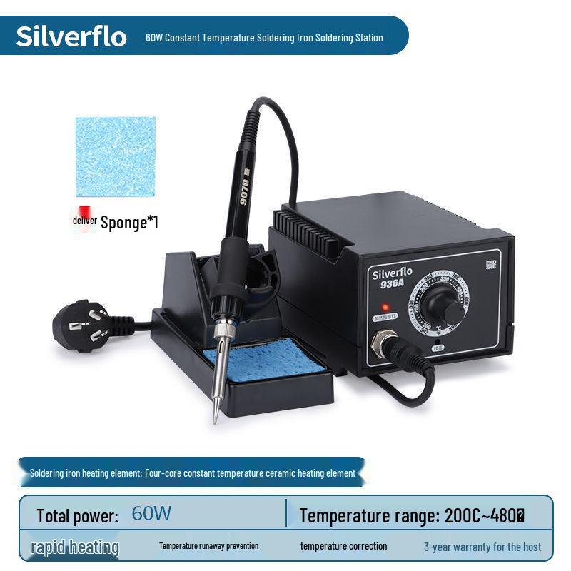 936 High-Power 60W Adjustable Temperature Soldering Station for Mobile & Computer Repair