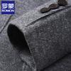 Luo Meng Men's Autumn/Winter Thick Lined Wool Blend Business Casual Suit Jacket