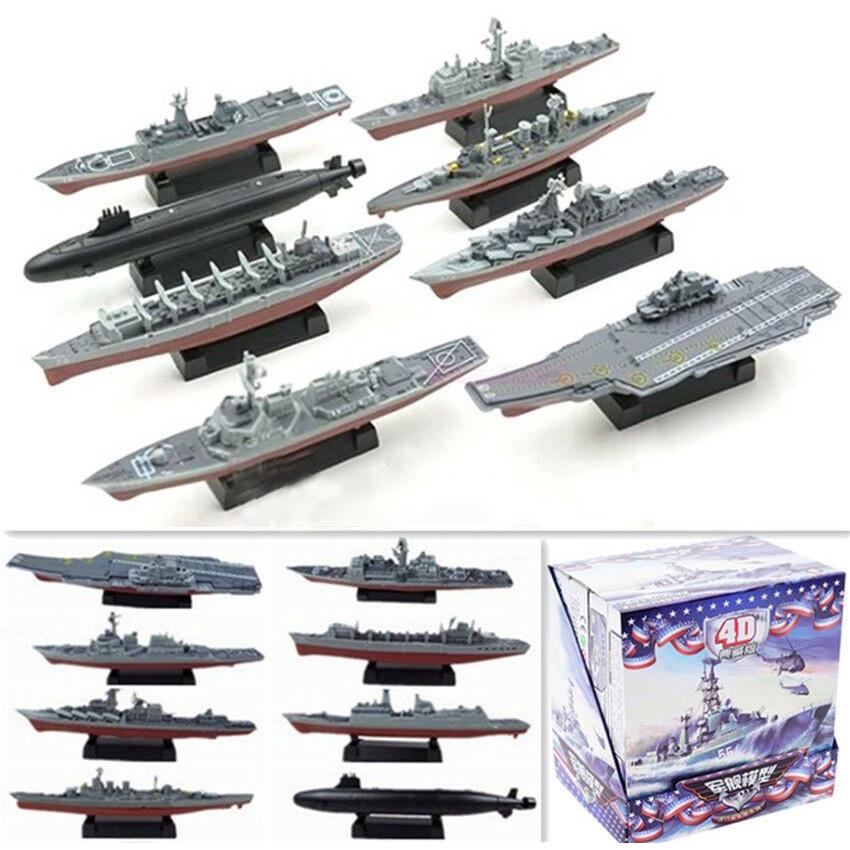 Detailed 4d Assembled Battleship Warship Model Toy For Imaginative Military Adventures