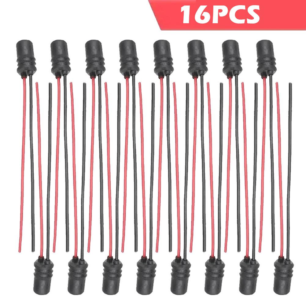 2/16PCS DC12V T10 W5W 147 Socket Marker Instrument Lights Holder Connector Wire Bulb Soft Rubber Harness Replacement Car Parts