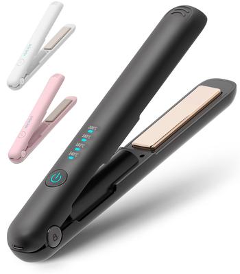Cordless Hair Iron with Carrying 18mm Professional Grade 3200mAh High 4 Temperature Settings Automatic Power Activation Suitable for Not Allowed On
