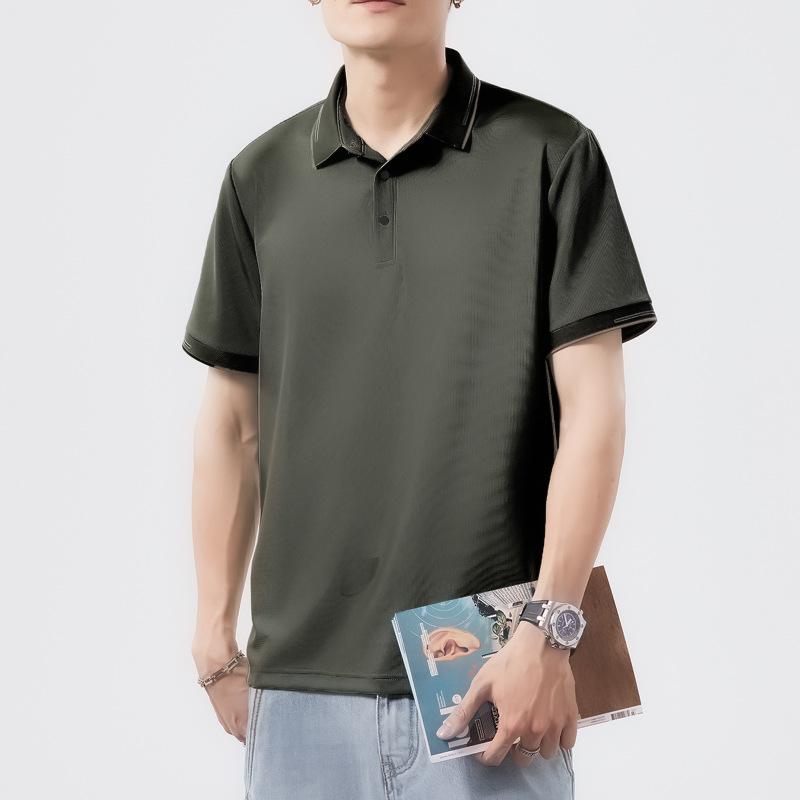 

Летняя рубашка ПОЛО мужская с коротким рукавом, отложным воротником, персонализированным воротником, рукавом, повседневная, простая, универсальная, топ 7XL