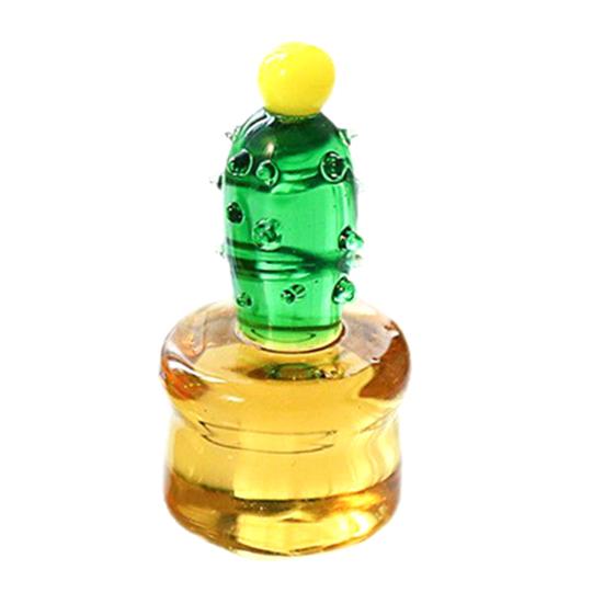 Miniatur Kaktus Figur aus Kunstkristall Handgeblasenes Glas Topfpflanze Ornament für Zuhause Büro Schreibtisch Tischplatte Auto Innenraum Armaturenbrett Dekoration