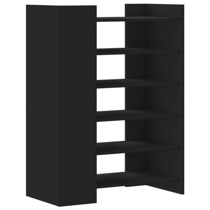 VidaXL Shoe Cabinet Black 74.5x37.5x100 Cm Engineered Wood, Shoe Storage, Storage Cabinet of 848431