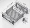 Drain Basket, Retractable Stainless Steel Sink Strainer Drain, Household Storage Rack