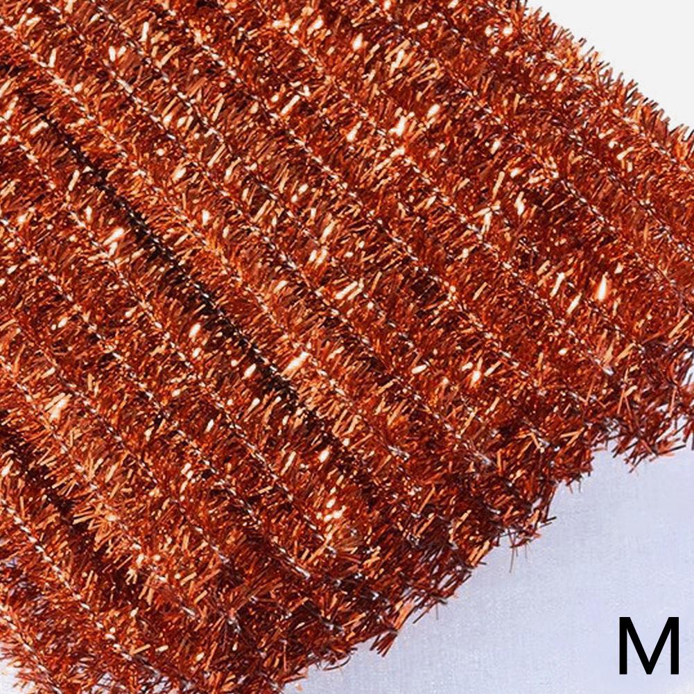 

Блестящие рождественские синельные палочки 100 шт. Набор для рукоделия из синельной проволоки для дома, школы, DIY, художественных поделок, рождественского украшения бронзовый