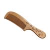 Camphor Wood Large Comb - Scalp Massaging, Carved Handle, Fine Tooth Hairdressing Tool