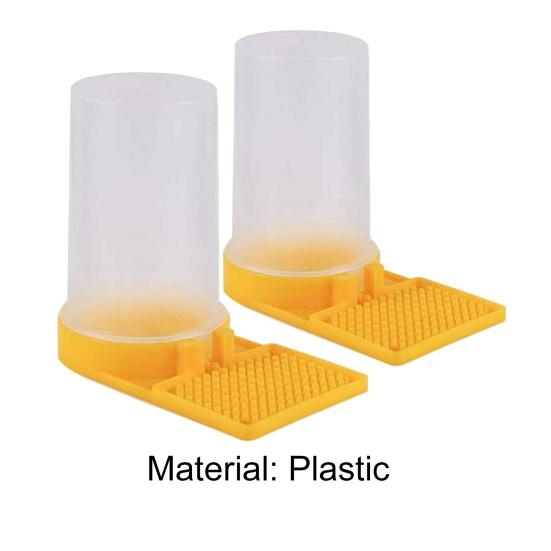 2 Pcs/Set Bee Water Feeder Adjustable Transparent Easy Installation High Strength Bee Water Dispenser for Bee