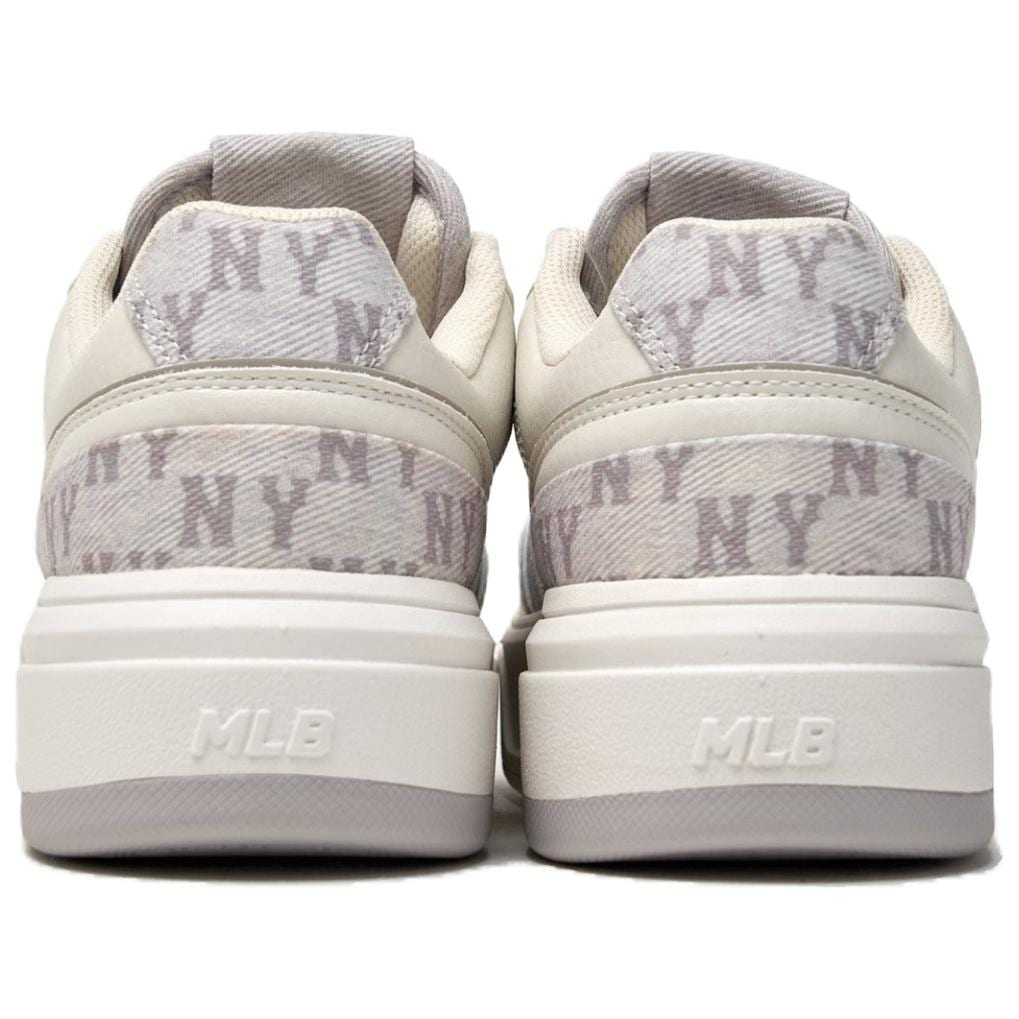 MLB New York Yankees Synthetic Leather Low top Skateboard Shoes Unisex Gray 3ASXM056N-50GRS