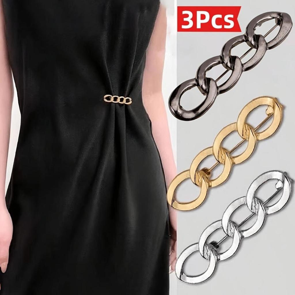 1/2/3/pcs Pin Style Waist Cinching Western Pants Jeans, Adjustable Waistband, Detachable Without Nail Seams, Anti Glare Coat, Tight Skirt