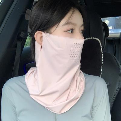 Unisex UV Protection Outdoor Neck Wrap Cover Sports Sun Proof Bib Ice Silk Mask Face Cover Neck Wrap Cover Sunscreen Face Scarf