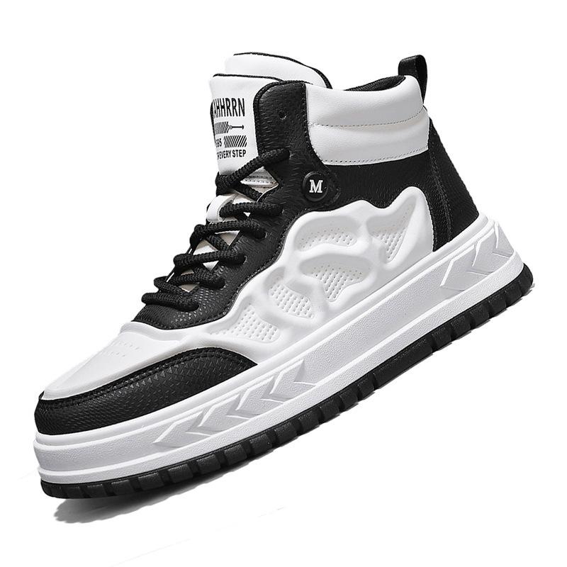 Men'S Shoes Autumn And Winter Trend Sports And Leisure Men'S High-Top Board Shoes Thick-Soled Wear-Resistant Men'S Shoes