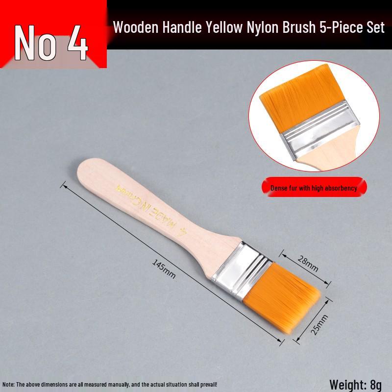 Nylon Soft Bristle Industrial Paint & Art Brush - Small BBQ & Lab Use