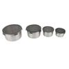 4Pcs Food Container with Lids Leakproof Reusable 304 Stainless Steel Food Storage Container for Lunc