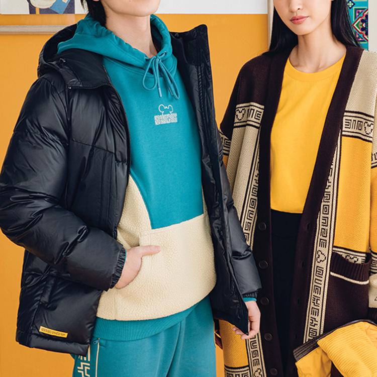 Li Ning X Disney Mickey Casual Sports Hoodie Men Hoodies Dragonfly-Green AWDQ845-3