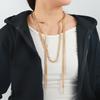Gold Silver Tassel Necklace Alloy Long Chain Fashion Personalized Design Collar  Women