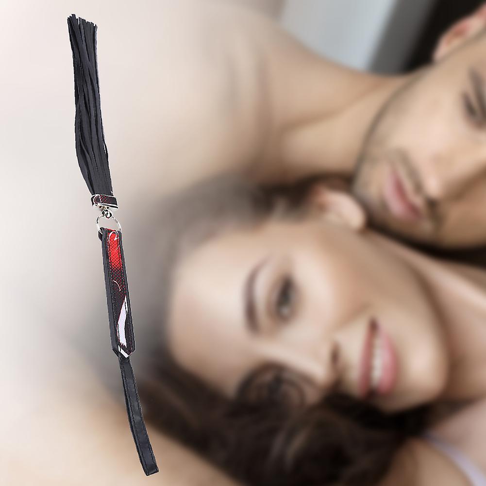 Black Red PU Leather Whip Spanking Paddle Flirting Adult Cosplay Toy Game Tools for Couple