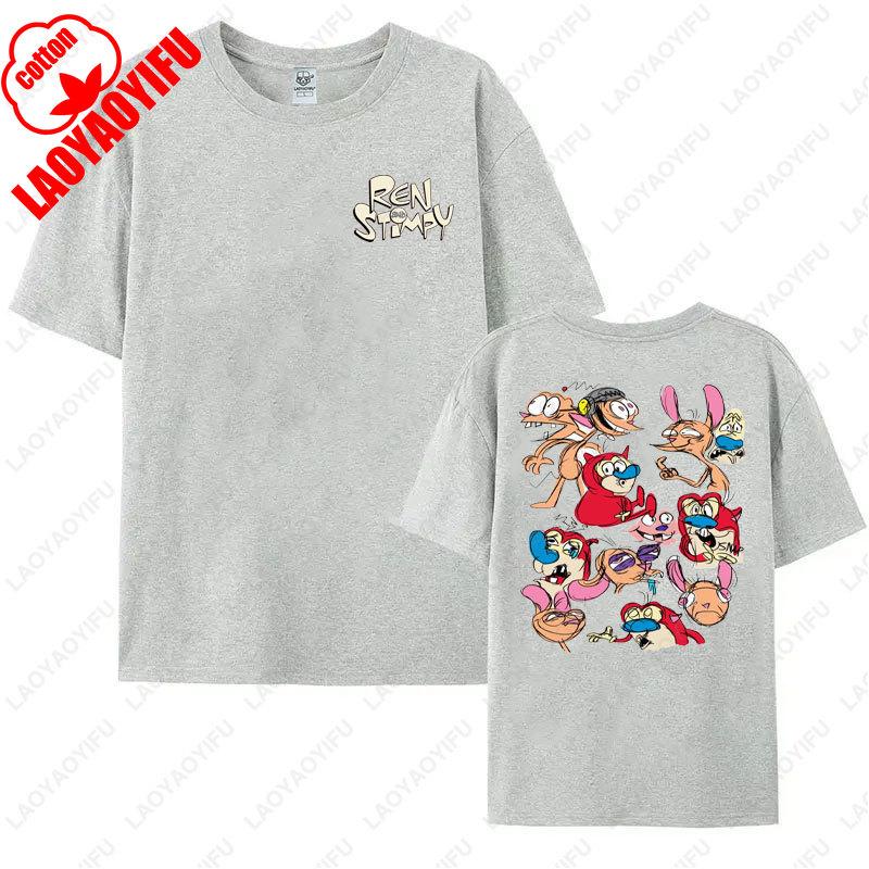 Ren and Stimpy Adulting Whats That TShirt High Quality Cotton Shirt Mens Womens Camisetas Trending Hipster Cotton Unisex Tee