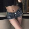 "American Hot Girl Low Waist Tassel Denim Shorts - Sexy Slim Fit, Spring/Summer Casual"