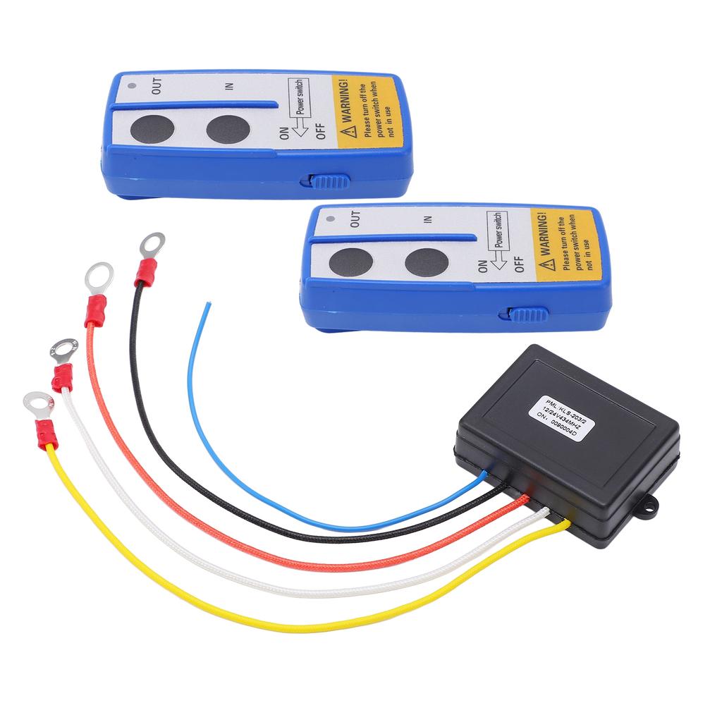 75ft Wireless Winch Remote Control Kit Battery Powered Built in Antenna LED Indicator Universal for Car ATV Truck