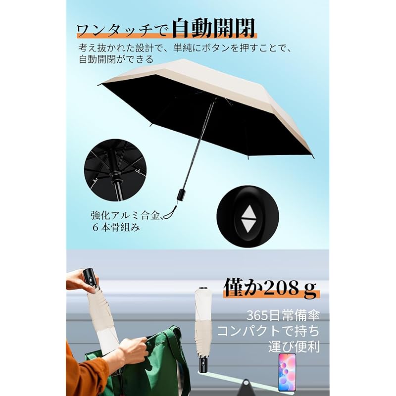 Parasol Lightweight UV Cut 100 Shading Heat Shield Folding Parasol Men's Ladies For Both Rain and Shine Mens Umbrella Folding Umbrella Compact Folding