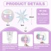 6Pcs Iridescent Foil Balloons,22Inch Clear 4D Round and Explosion Star Balloon for Birthday Wedding Baby Shower Party Decoration