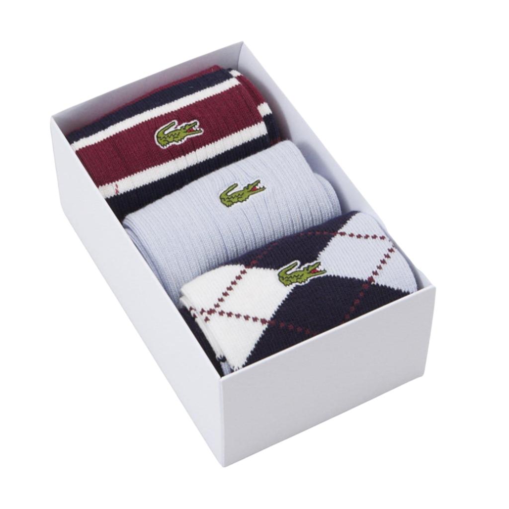 Lacoste Unisex Voksen Bomull Crew Sokker (Pakke med 3)