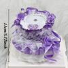 Cute Double-layer Small Cake Ornaments for Anime Badges Handmade Lace Birthday Cake Badge Holder Creative 58mm Badges Decor New