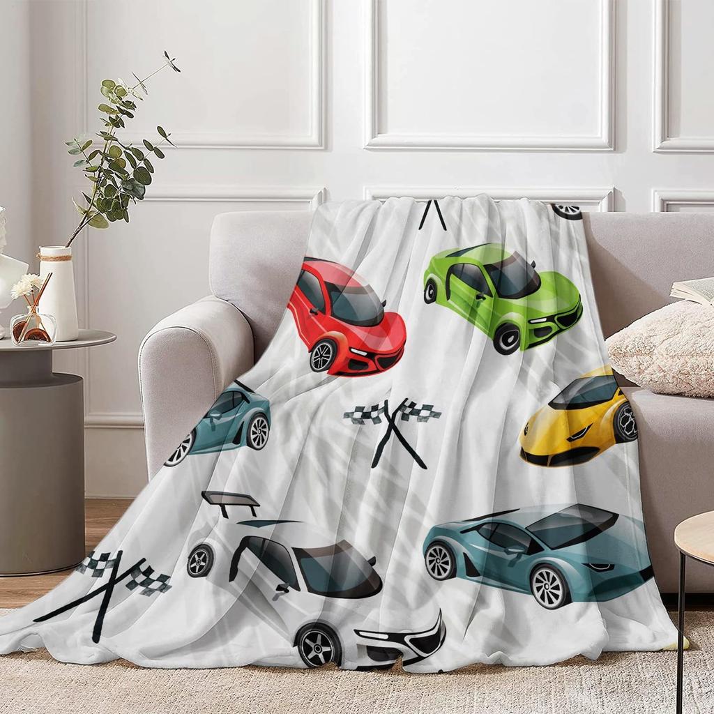 Cool Boy Racing Blanket For Men Flannel Blanket