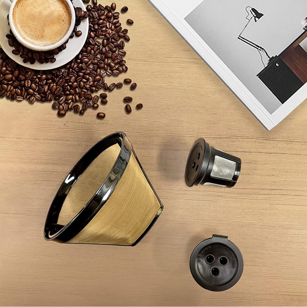 Coffee Filter for Ninja 2pcs K Cup Coffee Pods and 1pcs Coffee Maker Filter