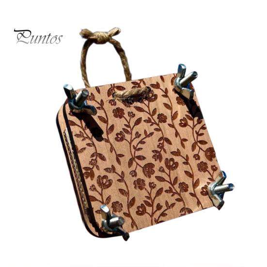 

Миниатюрный цветочный пресс, деревянный мини-пресс для растений, портативный инструмент для прессования цветов своими руками для сухоцветов и консервированных цветов E