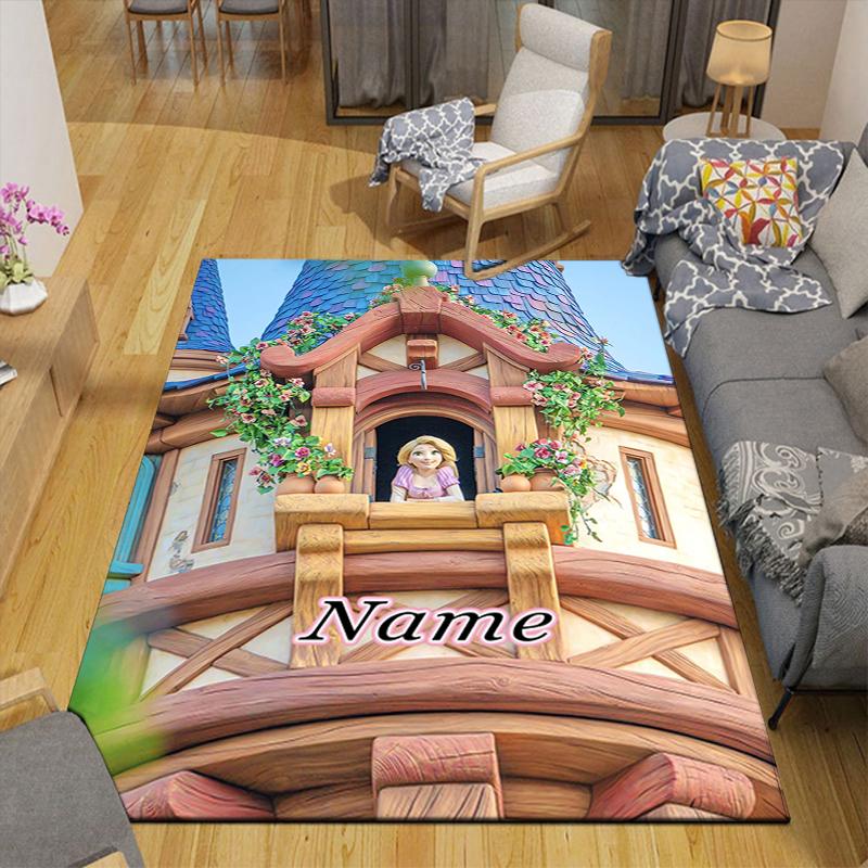 Custom 1Pc Princesses Pink Fantasy Rug Office Carpet Indoor Outdoor Entrance Doormat Nonslip Soft And Comfortable Living Room D916218