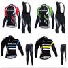 Men Women Cycling Jersey Set Long Sleeve Breathable Quick Dry Bike Outfit Road