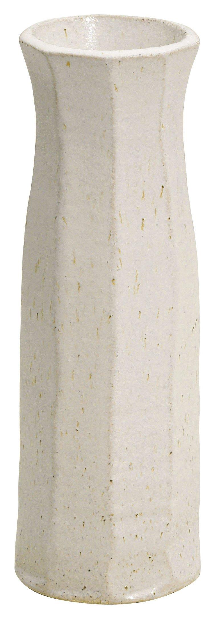

Marui Seito Shigaraki Ware Hechimon Flower Vase, Large, Vertical, White, Hana Kiraku, Granite White-Trimmed Ceramic, MR-1-5524