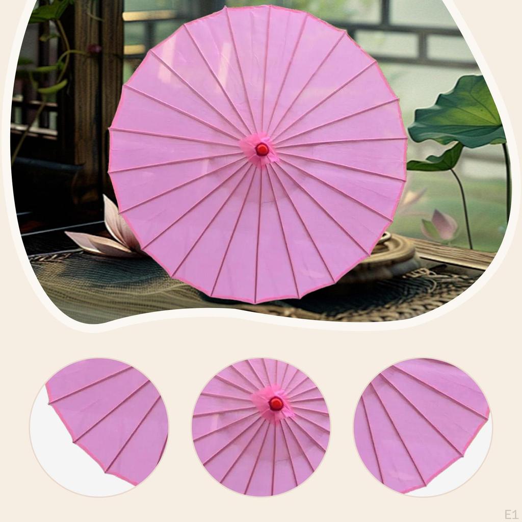 32 Inch Chinese Umbrella with Wooden Handle, for Festivals