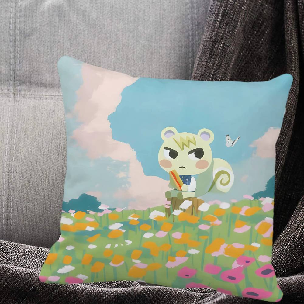 Game A-Animal C-Crossings Pillow Case Square Pillow Bedroom Sofa Leisure Comfort Cushion Home Decoration
