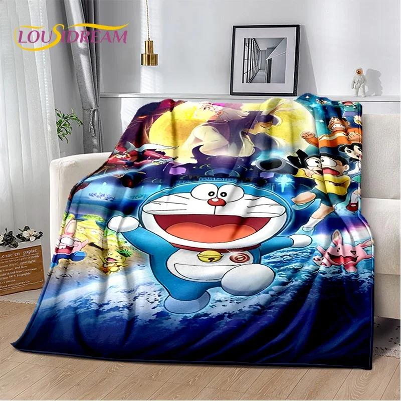 3D Cartoon Dream D-Doraemon Anime Soft Flannel Blanket for Bed Bedroom Sofa Picnic,Throw Blanket for Cover Outdoors Leisure Gift