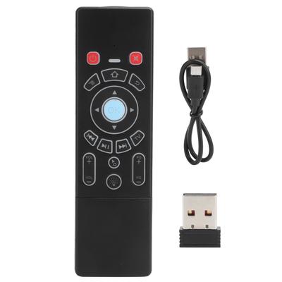 מקלדת עכבר Air Remote 2.4G עם גירוסקופ 6 צירים, משטח מגע עם תאורה אחורית עבור אנדרואיד, טלוויזיה חכמה