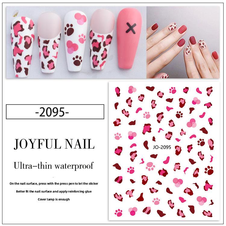 Leopard Print Nail Art Stickers: Autumn/Winter Ins Style Self-Adhesive Small Pattern Decals