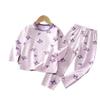 Kids' Autumn Lycra Cotton Pants Set: High-Elastic, Cartoon Print, Soft & Skin-Friendly Home Wear.