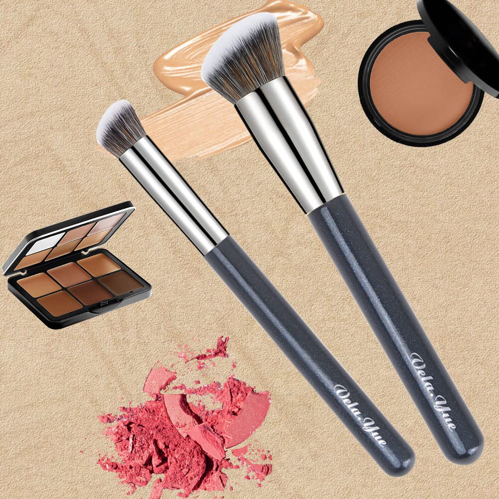 Vela.Yue Face Brush Set of 2 Foundation Brush Concealer Brush Multifunctional Makeup Brush