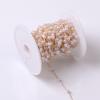 1Meter Beaded Chain Imitation Pearl Chain Copper Necklace Chain Handmade Accessories for Jewelry Making Components Crafts DIY