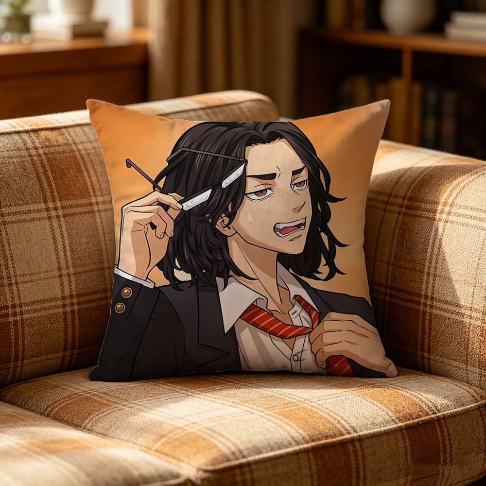 Keisuke Baji Pillow Case Pattern Printed Pillowcase For Living Room Sofa Cushion Cover