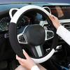 Cartoon Cat Ears Car Steering Wheel Cover Anti-slip Suitable For A Variety Of Models Sweat-absorbent Breathable Wear-resistant