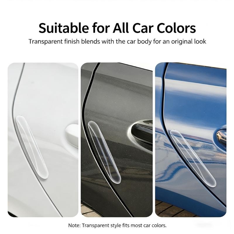 Vehicle Door Edges Guard Strips, Flexible PVC Door Bumper Protectors with Peels-and-Stick Setups for Everyday Car Owners