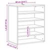 Shoe Rack Vintage Wood Look 60 x 35 x 70 cm Engineered Wood