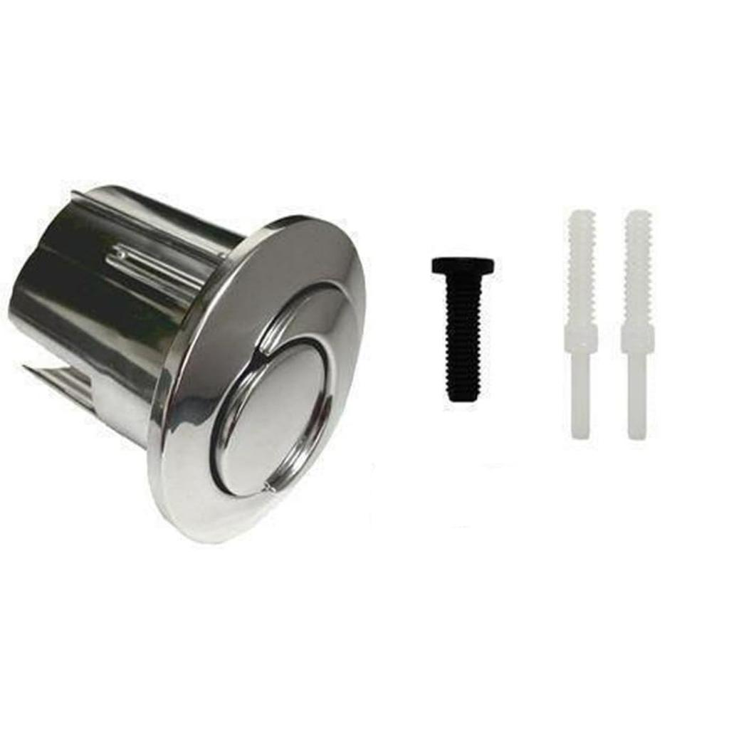Dual Flush Push Button Threaded Push Rods Short Body D2D Chrome Compatible with AH0001800R