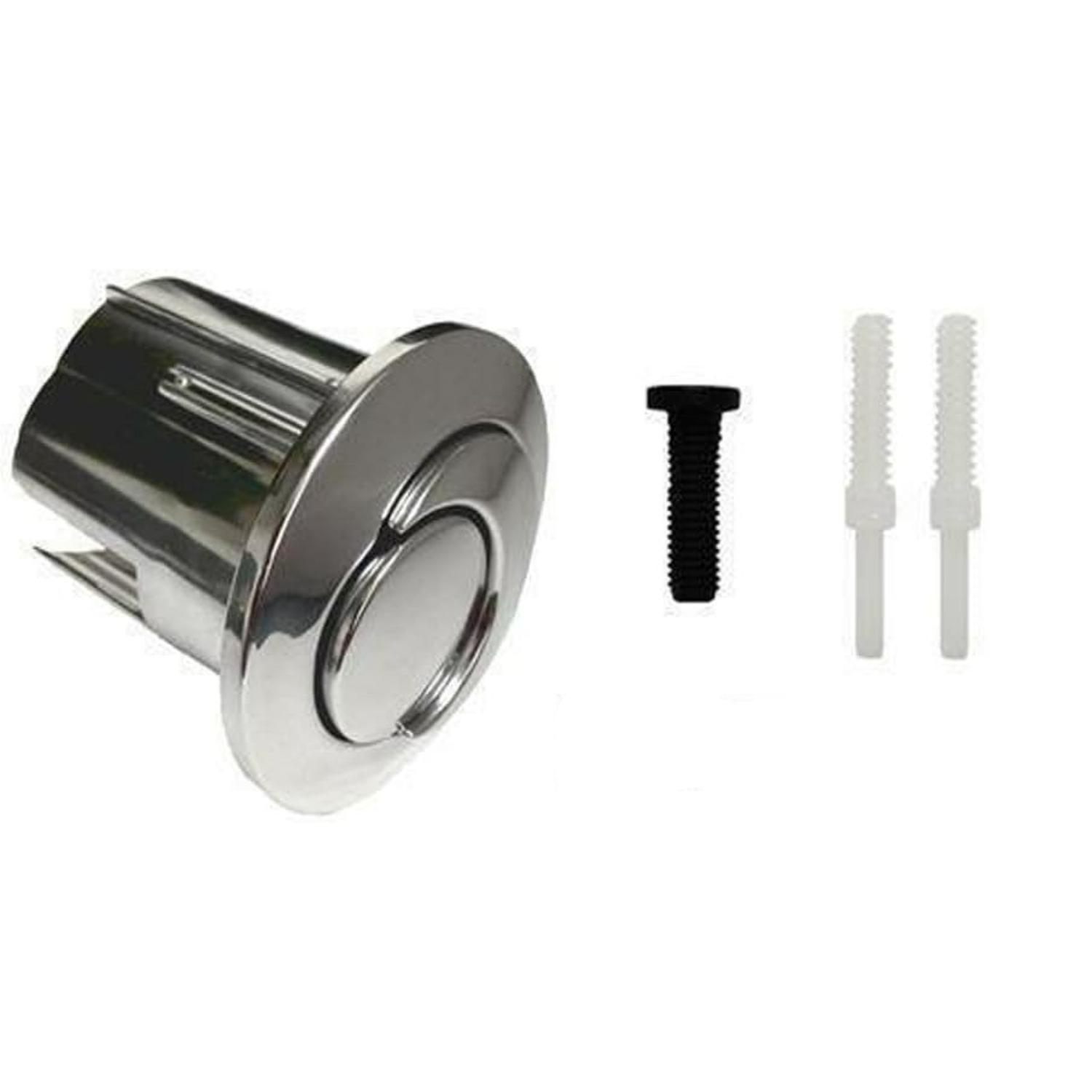 Dual Flush Push Button Threaded Push Rods Short Body D2D Chrome Compatible with AH0001800R R001